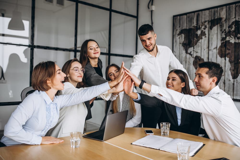 Trabalho em equipe em uma empresa